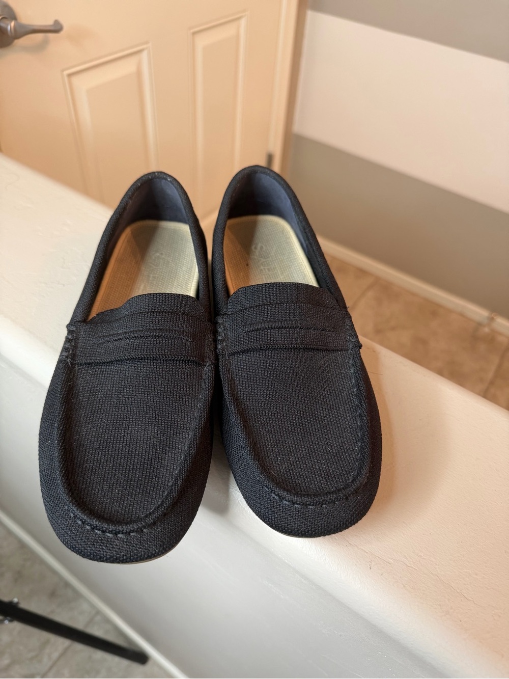 Rothy's Black Canvas Penny Loafers